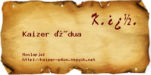 Kaizer Édua névjegykártya